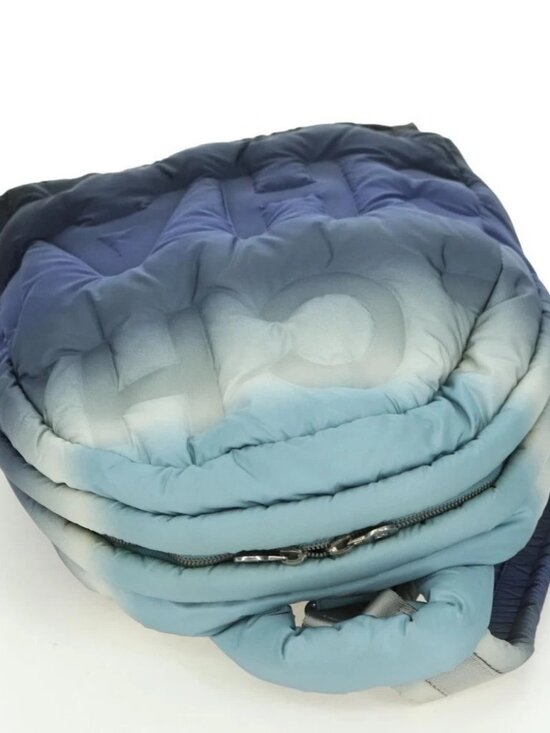 CHANEL Doudone Backpack Nylon Blue Silver CC Auth mr2366SAM main image 7